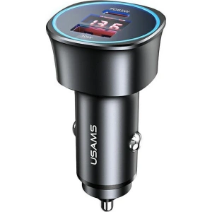 Kup Ładowarka samochodowa USAMS C26 1xUSB+1xUSB-C 95W Fast Charge czarny/black CC146TC01 - USA485BLK - {ean13} - Sklep Home Screen