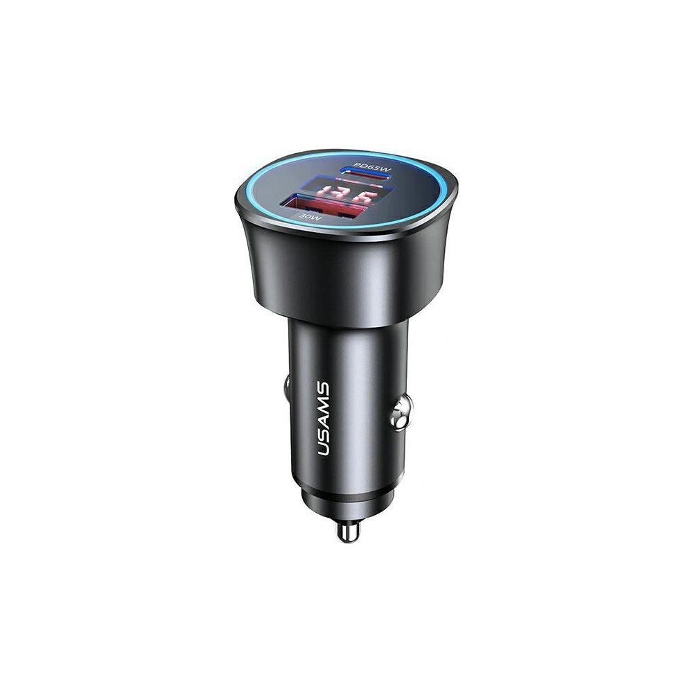 Ładowarka samochodowa USAMS C26 1xUSB+1xUSB-C 95W Fast Charge czarny/black CC146TC01