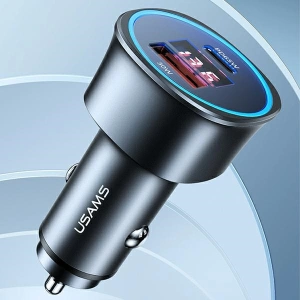 Kup Ładowarka samochodowa USAMS C26 1xUSB+1xUSB-C 95W Fast Charge czarny/black CC146TC01 - USA485BLK - {ean13} - Sklep Home Screen