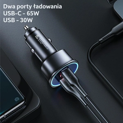 Kup Încărcător auto USAMS C26 1xUSB+1xUSB-C 95W Încărcare rapidă negru/black CC146TC01 - USA485BLK - {ean13} - Sklep Home Screen
