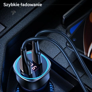 Kup Ładowarka samochodowa USAMS C26 1xUSB+1xUSB-C 95W Fast Charge czarny/black CC146TC01 - USA485BLK - {ean13} - Sklep Home Screen