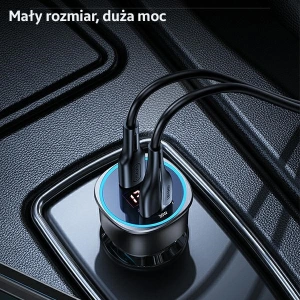 Kup Ładowarka samochodowa USAMS C26 1xUSB+1xUSB-C 95W Fast Charge czarny/black CC146TC01 - USA485BLK - {ean13} - Sklep Home Screen