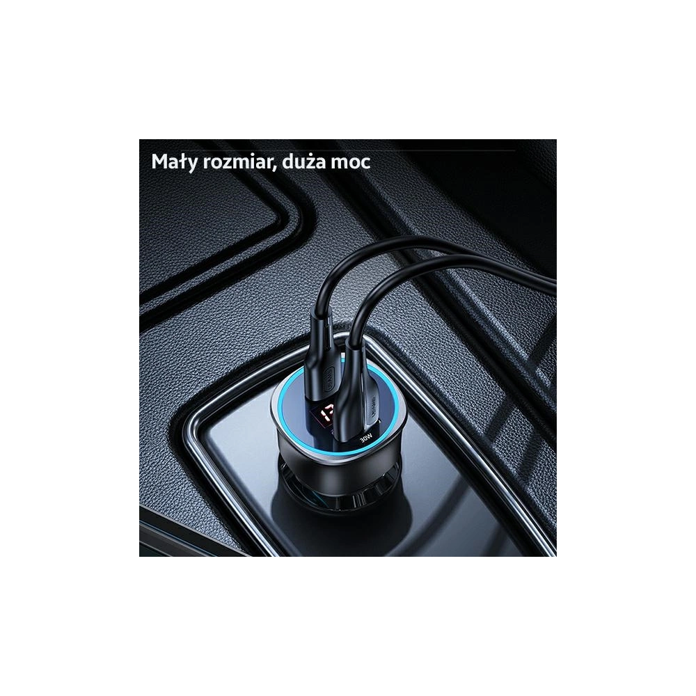 Ładowarka samochodowa USAMS C26 1xUSB+1xUSB-C 95W Fast Charge czarny/black CC146TC01