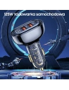 Kup Ładowarka samochodowa USAMS 1xUSB-C 2xUSB-A 125W Fast Charge transparent blue CC158CC02 - USA487BLU - {ean13} - Sklep Home Screen