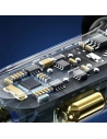 Kup Încărcător auto USAMS 1xUSB-C 2xUSB-A 125W Încărcare rapidă transparent albastru CC158CC02 - USA487BLU - {ean13} - Sklep Home Screen
