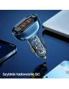 Kup Ładowarka samochodowa USAMS 1xUSB-C 2xUSB-A 125W Fast Charge transparent blue CC158CC02 - USA487BLU - {ean13} - Sklep Home Screen