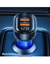 Kup Ładowarka samochodowa USAMS 1xUSB-C 2xUSB-A 125W Fast Charge transparent blue CC158CC02 - USA487BLU - {ean13} - Sklep Home Screen