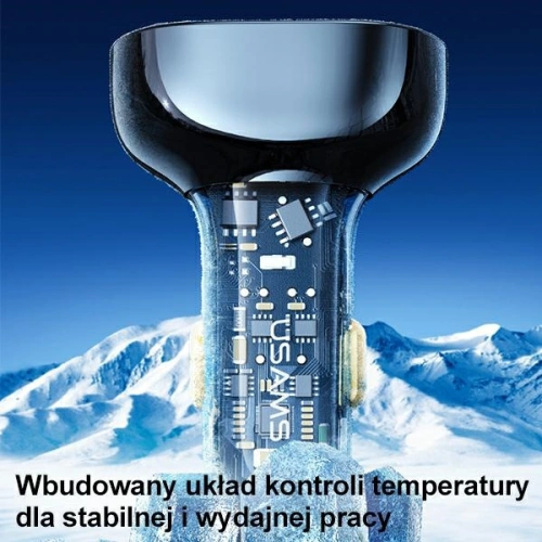 Kup Ładowarka samochodowa USAMS 1xUSB-C 2xUSB-A 125W Fast Charge transparent blue CC158CC02 - USA487BLU - {ean13} - Sklep Home Screen