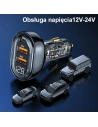 Kup Ładowarka samochodowa USAMS 1xUSB-C 2xUSB-A 125W Fast Charge transparent blue CC158CC02 - USA487BLU - {ean13} - Sklep Home Screen