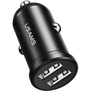 Kup Ładowarka samochodowa USAMS Mini 2xUSB 2,4A czarny/black CC114TC01 - USA490BLK - {ean13} - Sklep Home Screen