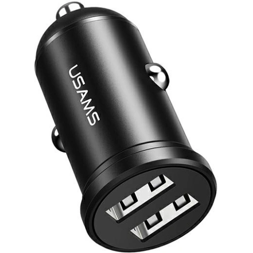 Kup USAMS Mini Auto-Ladegerät 2xUSB 2,4A schwarz/black CC114TC01 - USA490BLK - {ean13} - Sklep Home Screen