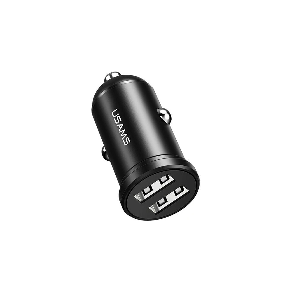 Ładowarka samochodowa USAMS Mini 2xUSB 2,4A czarny/black CC114TC01
