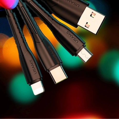 Kup Autonabíječka USAMS C13 2xUSB 2,1A 3w1 (microUSB/USB-C/lightning) černá/black NTU35YTSC13TZ - USA494BLK - {ean13} - Sklep Home Screen