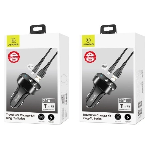 Kup Încărcător auto USAMS C13 2xUSB 2,1A microUSB negru/black NTU35MC13TZ - USA496BLK - {ean13} - Sklep Home Screen
