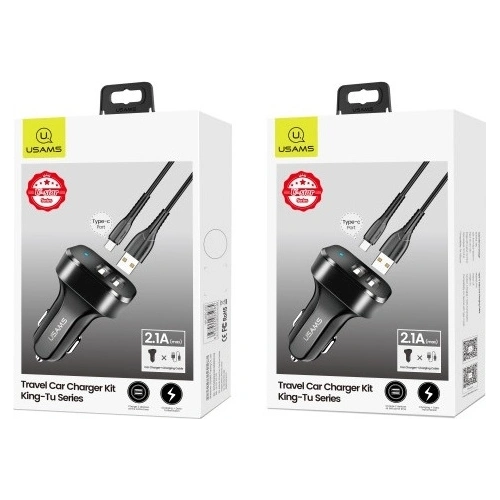 Kup Încărcător auto USAMS C13 2xUSB 2,1A USB-C negru/black NTU35TC13TZ - USA497BLK - {ean13} - Sklep Home Screen