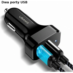 Kup Ładowarka samochodowa USAMS C13 2xUSB 2,1A czarny/black CC87TC01 - USA498BLK - {ean13} - Sklep Home Screen