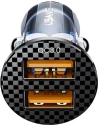 USAMS C23 2xUSB 36W Schnelllade-Autoladegerät transparent blau CC122CC02