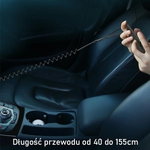 Ładowarka samochodowa USAMS C22 2xUSB+ kable 3w1 (lightning+microUSB+USB-C) czarny/black CC119TC01