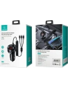 Kup Ładowarka samochodowa USAMS C22 2xUSB+ kable 3w1 (lightning+microUSB+USB-C) czarny/black CC119TC01 - USA503BLK - {ean13} - Sklep Home Screen