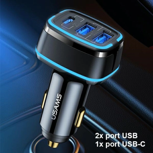 Kup Încărcător auto USAMS C24 2xUSB + 1xUSB-C 80W Încărcare rapidă alb/white CC126TC02 - USA504WHT - {ean13} - Sklep Home Screen