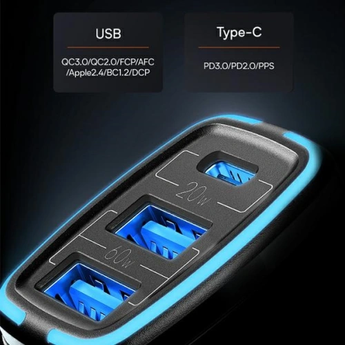Kup Încărcător auto USAMS C24 2xUSB + 1xUSB-C 80W Încărcare rapidă alb/white CC126TC02 - USA504WHT - {ean13} - Sklep Home Screen