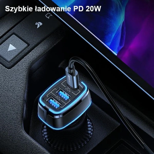 Kup Încărcător auto USAMS C24 2xUSB + 1xUSB-C 80W Încărcare rapidă alb/white CC126TC02 - USA504WHT - {ean13} - Sklep Home Screen