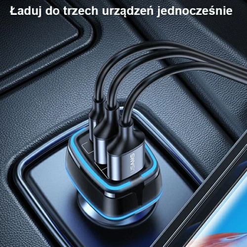 Kup Încărcător auto USAMS C24 2xUSB + 1xUSB-C 80W Încărcare rapidă alb/white CC126TC02 - USA504WHT - {ean13} - Sklep Home Screen