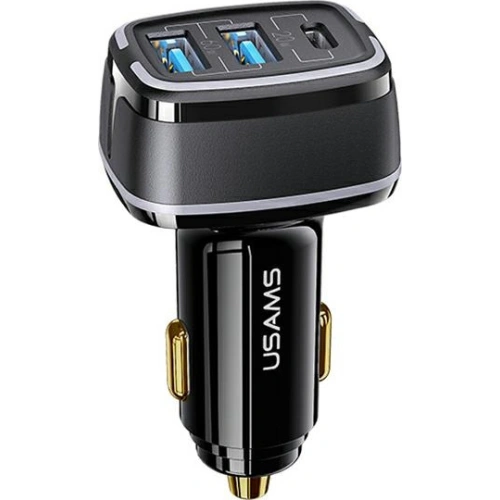 Kup Încărcător auto USAMS C24 2xUSB+1xUSB-C 80W Încărcare rapidă negru/black CC126TC01 - USA505BLK - {ean13} - Sklep Home Screen