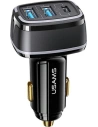 Automobilová nabíječka USAMS C24 2xUSB+1xUSB-C 80W Rychlé nabíjení černá/black CC126TC01