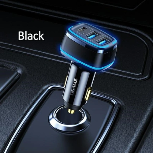 Kup Încărcător auto USAMS C24 2xUSB+1xUSB-C 80W Încărcare rapidă negru/black CC126TC01 - USA505BLK - {ean13} - Sklep Home Screen