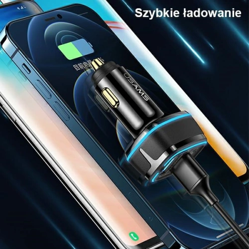 Kup Automobilová nabíječka USAMS C24 2xUSB+1xUSB-C 80W Rychlé nabíjení černá/black CC126TC01 - USA505BLK - {ean13} - Sklep Home Screen