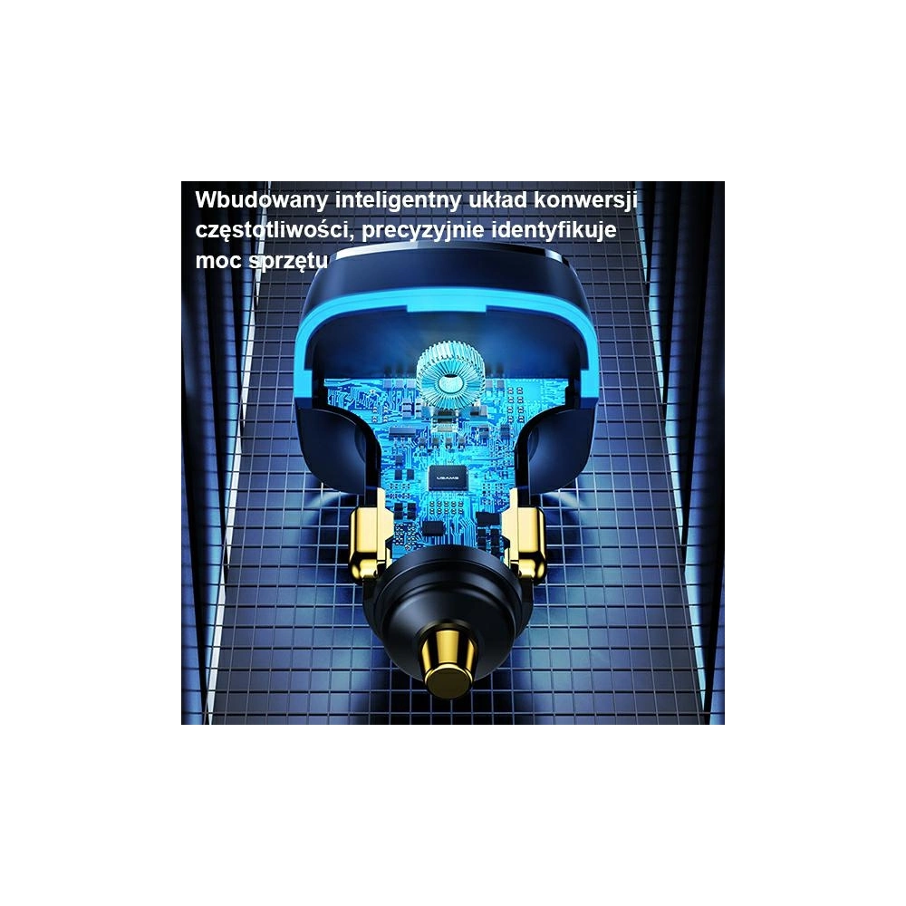 Ładowarka samochodowa USAMS C24 2xUSB+1xUSB-C 80W Fast Charge czarny/black CC126TC01