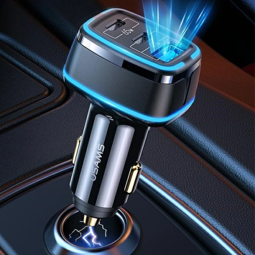 Kup Auto nabíječka USAMS C24 2xUSB-C+1xUSB 105W Fast Charge černá/black CC141TC01 - USA507BLK - {ean13} - Sklep Home Screen