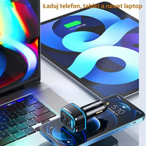 Kup Auto nabíječka USAMS C24 2xUSB-C+1xUSB 105W Fast Charge černá/black CC141TC01 - USA507BLK - {ean13} - Sklep Home Screen