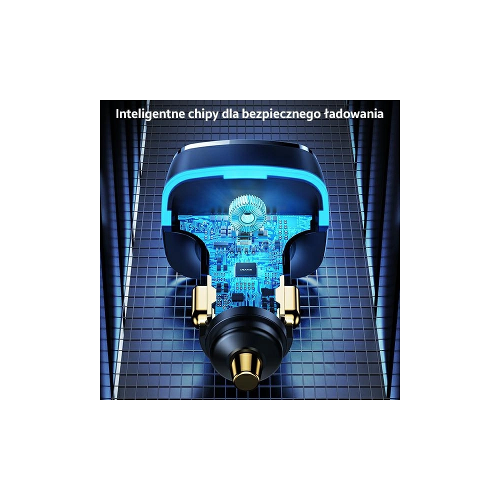 Ładowarka samochodowa USAMS C24 2xUSB-C+1xUSB 105W Fast Charge czarny/black CC141TC01