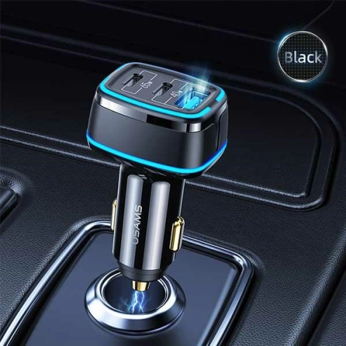 Kup Ładowarka samochodowa USAMS C24 2xUSB-C+1xUSB 105W Fast Charge czarny/black CC141TC01 - USA507BLK - {ean13} - Sklep Home Screen