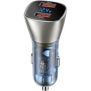 Kup Ładowarka samochodowa USAMS C29 45W 2xUSB-A Fast Charge jasno złoty/light gold CC154CC01 - USA509GLD - {ean13} - Sklep Home Screen