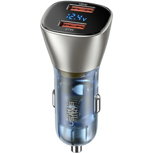 Kup Încărcător auto USAMS C29 45W 2xUSB-A Încărcare rapidă auriu deschis/aurie deschisă CC154CC01 - USA509GLD - {ean13} - Sklep Home Screen