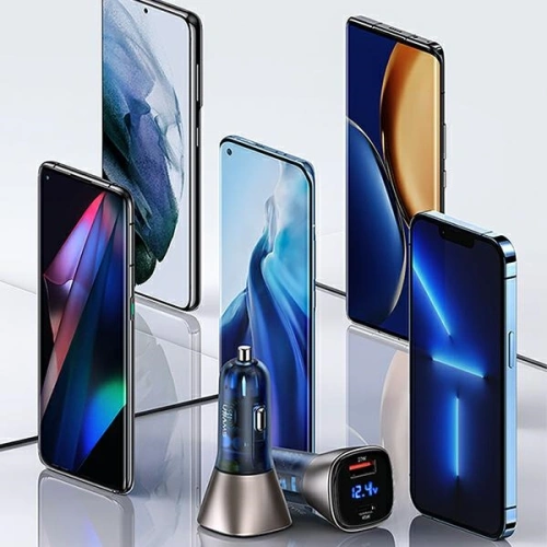 Kup Încărcător auto USAMS C29 45W 2xUSB-A Încărcare rapidă auriu deschis/aurie deschisă CC154CC01 - USA509GLD - {ean13} - Sklep Home Screen