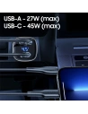 Kup Încărcător auto USAMS C29 72W USB-A/USB-C Fast Charge aurie deschisă/light gold CC155CC01 - USA510GLD - {ean13} - Sklep Home Screen