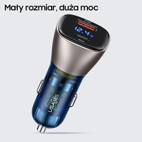 Kup Autonabíječka USAMS C29 72W USB-A/USB-C Rychlé nabíjení světle zlatá/light gold CC155CC01 - USA510GLD - {ean13} - Sklep Home Screen