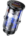 Kup Ładowarka samochodowa USAMS C25 USB+USB-C 42.5W Fast Charge transparent czarny/black CC127CC01 - USA513BLK - {ean13} - Sklep Home Screen