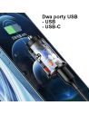 Kup Încărcător auto USAMS C25 USB+USB-C 42.5W Încărcare rapidă transparent albastru/blue CC127CC02 - USA514BLU - {ean13} - Sklep Home Screen
