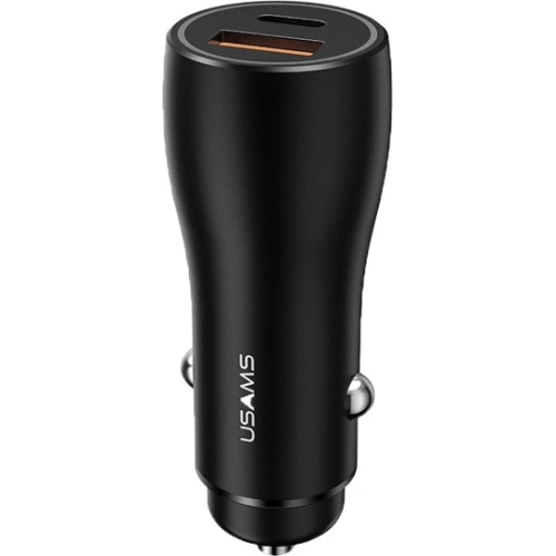Kup Auto nabíječka USAMS C6 USB+USB-C 18W 5V-3A QC3.0 Qualcom+PD 5,4A rychlé nabíjení černá/black CC53GC01 - USA515BLK - {ean13} - Sklep Home Screen
