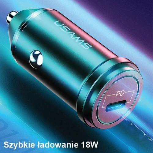 Kup USAMS C14 USB-C 18W 5V-3A PD3.0 Schnellladegerät grau/grey CC95GC02 - USA517GRY - {ean13} - Sklep Home Screen