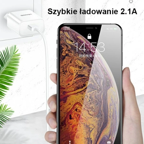 Kup Încărcător de rețea USAMS T18 1xUSB 2,1A alb/white Încărcare rapidă CC075TC01 - USA520WHT - {ean13} - Sklep Home Screen