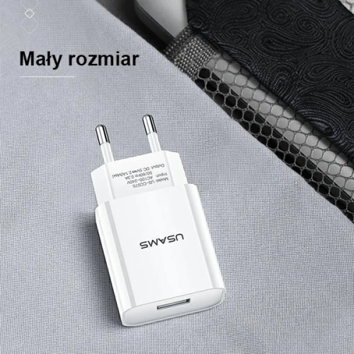 Kup Încărcător de rețea USAMS T18 1xUSB 2,1A alb/white Încărcare rapidă CC075TC01 - USA520WHT - {ean13} - Sklep Home Screen