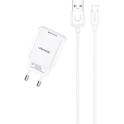 Kup Încărcător de rețea USAMS T21 1xUSB lightning alb/white 2,1A Încărcare rapidă T21OCLN01 - USA521WHT - {ean13} - Sklep Home Screen