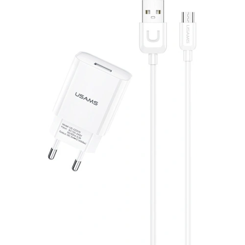 Kup USAMS T21 Netzladegerät 1xUSB micro USB weiß/white 2,1A Schnellladung T21OCMC01 - USA522WHT - {ean13} - Sklep Home Screen