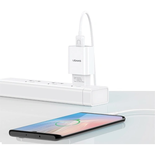 Kup USAMS T21 Netzladegerät 1xUSB USB-C weiß 2,1A Schnellladen T21OCTC01 - USA523WHT - {ean13} - Sklep Home Screen